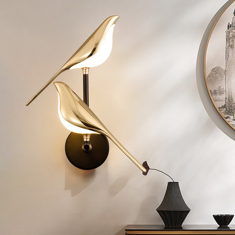 Sculptural Bird Silhouette Magnetic Adjustable Wall Light