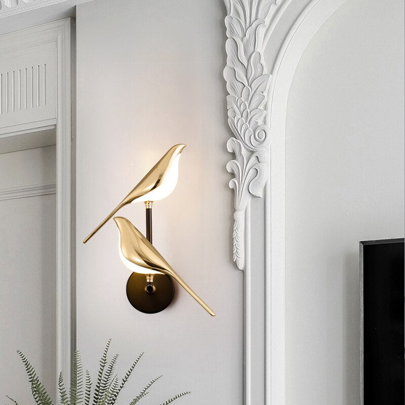 Sculptural Bird Silhouette Magnetic Adjustable Wall Light