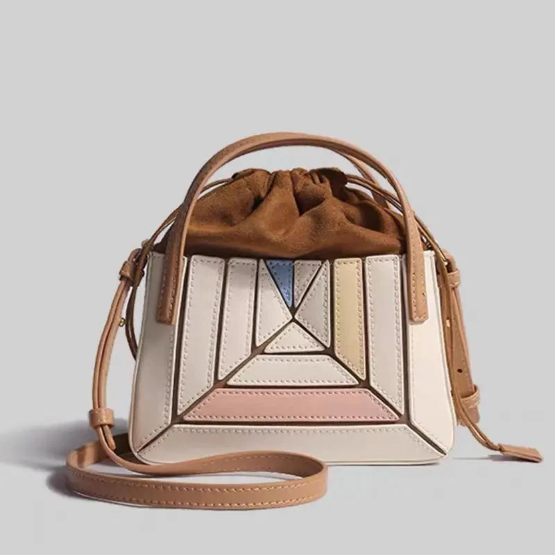 Geometric Multi-Panel Spacious Everyday Tote Handbag