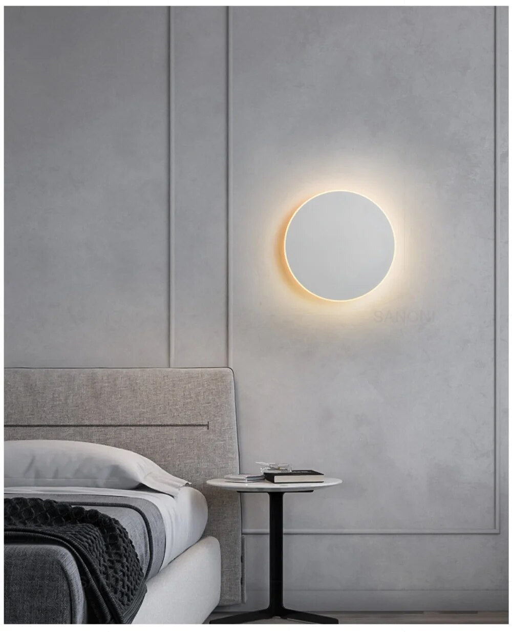 Minimalist Round Touch Control Sensor Wall Light
