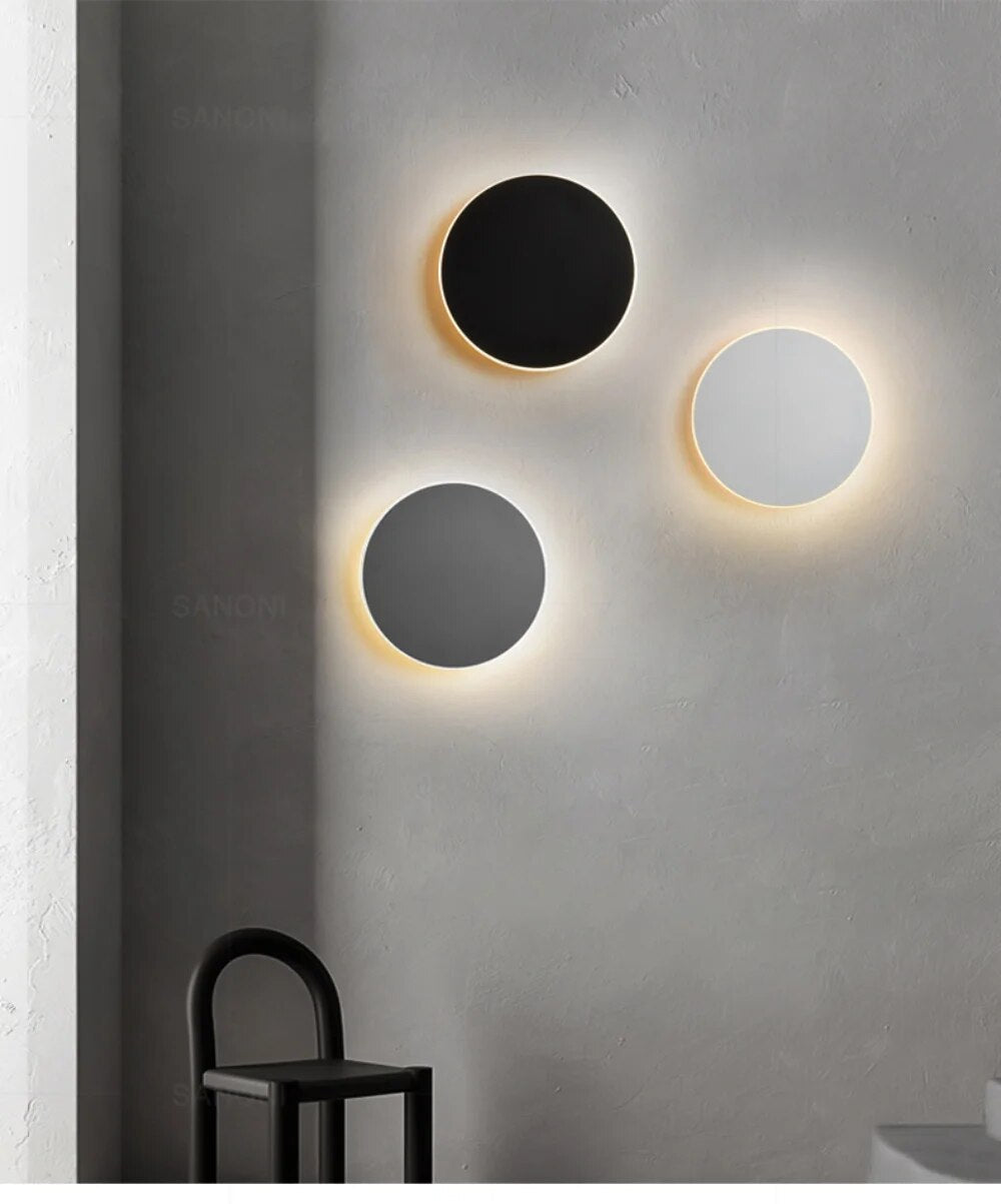 Minimalist Round Touch Control Sensor Wall Light