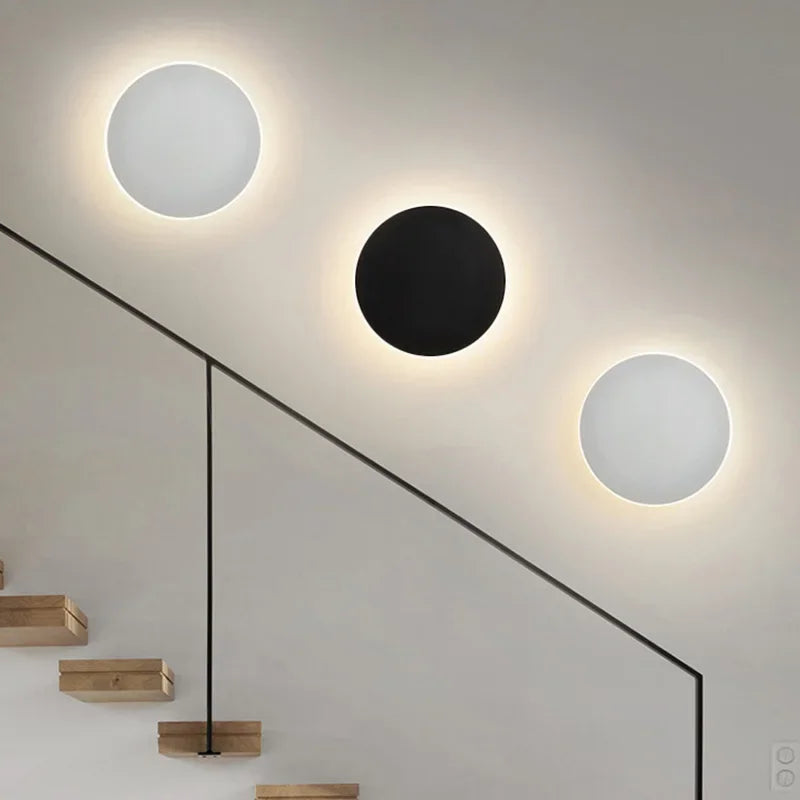 Minimalist Round Touch Control Sensor Wall Light