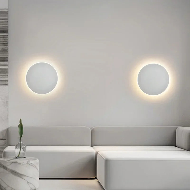Minimalist Round Touch Control Sensor Wall Light