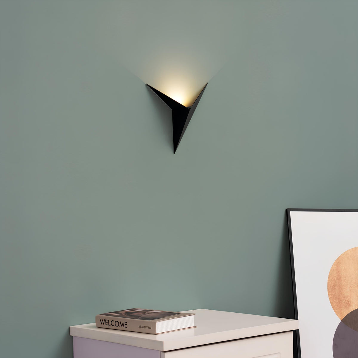 Minimalist Triangular Iron Nordic Indoor Stairs Wall Light