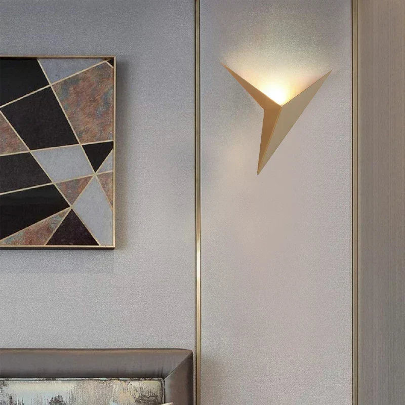 Minimalist Triangular Iron Nordic Indoor Stairs Wall Light