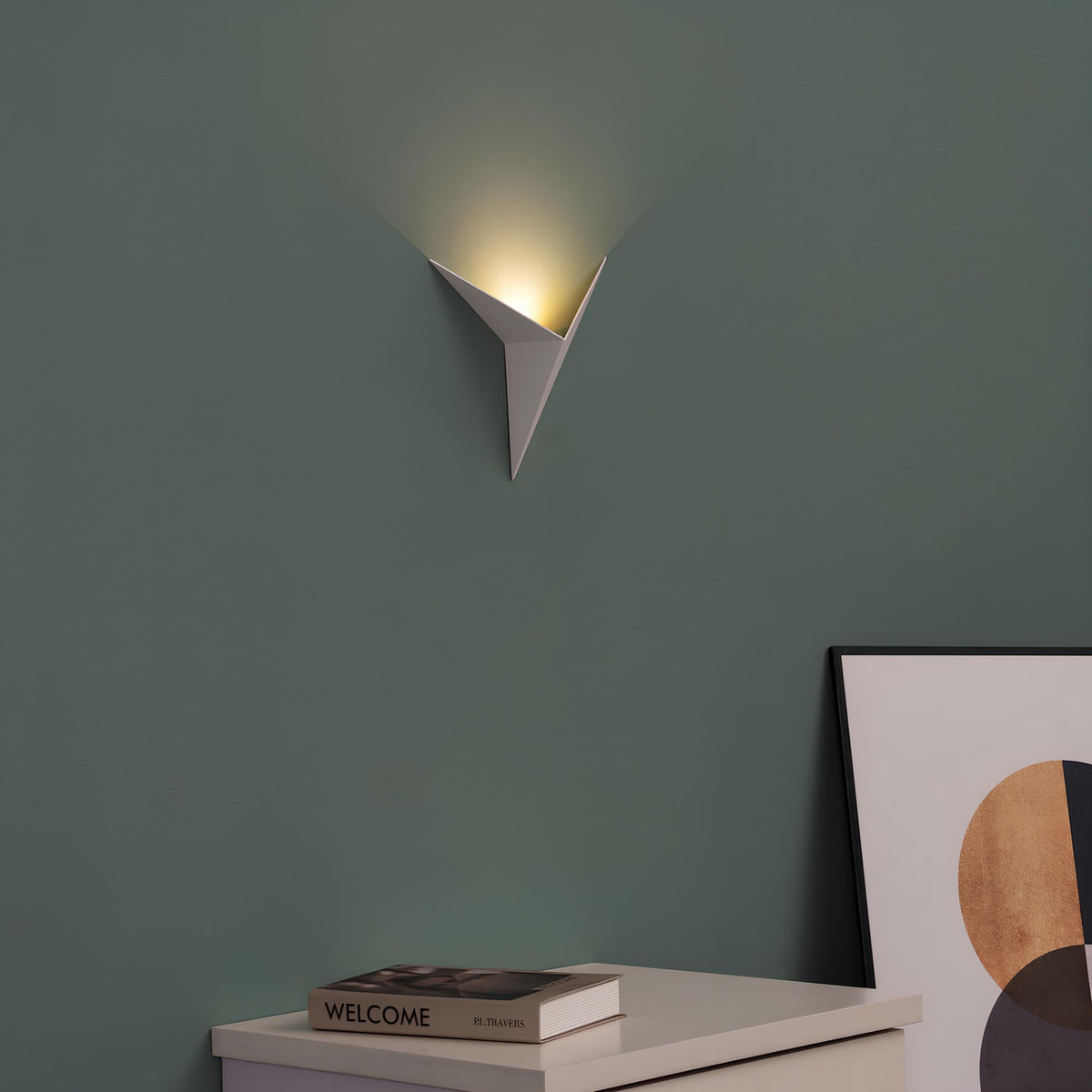 Minimalist Triangular Iron Nordic Indoor Stairs Wall Light
