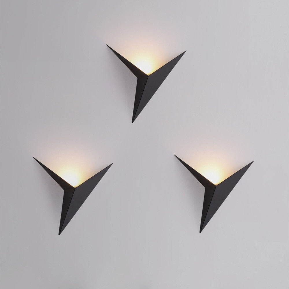 Minimalist Triangular Iron Nordic Indoor Stairs Wall Light