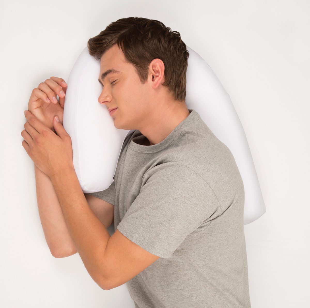 Ergonomic Ear Cutout Cooling Micro Air Bead Orthopaedic Pillow