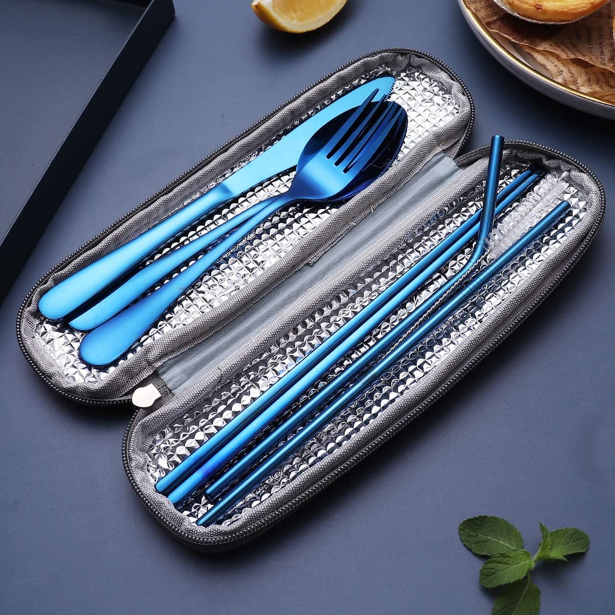 Compact Lightweight Stainless Steel Waterproof Case Travel Cutlery Set