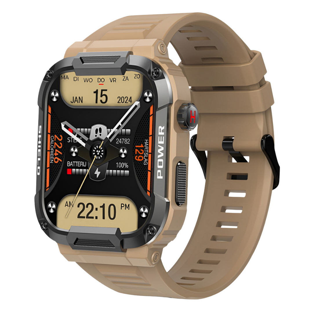 Rugged Shockproof Waterproof Health Monitoring Smartwatch For Men