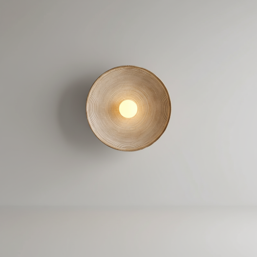 Round Minimalist Glass Resin Circular Wall Light