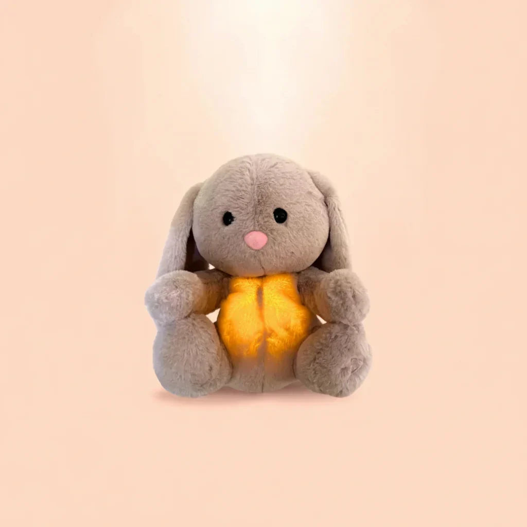 Soft Cozy Breathing Bunny Plush Relaxation Companion Stuffed Animal Toy