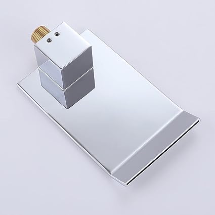 Minimalist Touchless Waterfall Spout Solid Wall Mounted Bathroom faucet