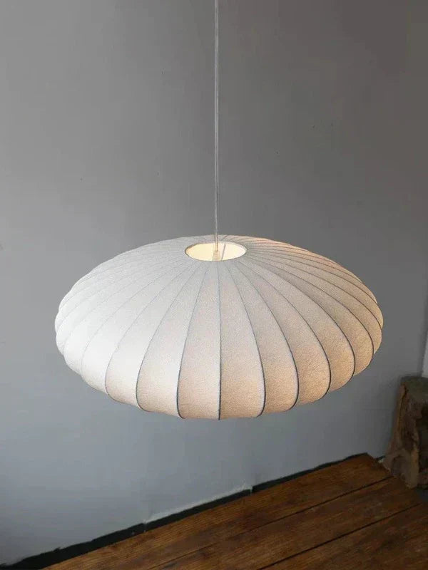 Silk Lampshade Crystal Crown Luxury Pendant Light