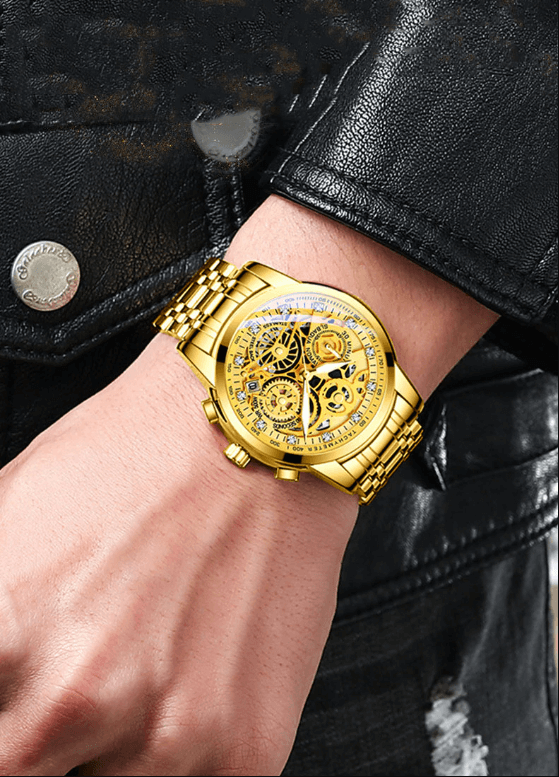 Transparent Skeleton Dial Stainless Steel Automatic Mechanical Men's Watch
