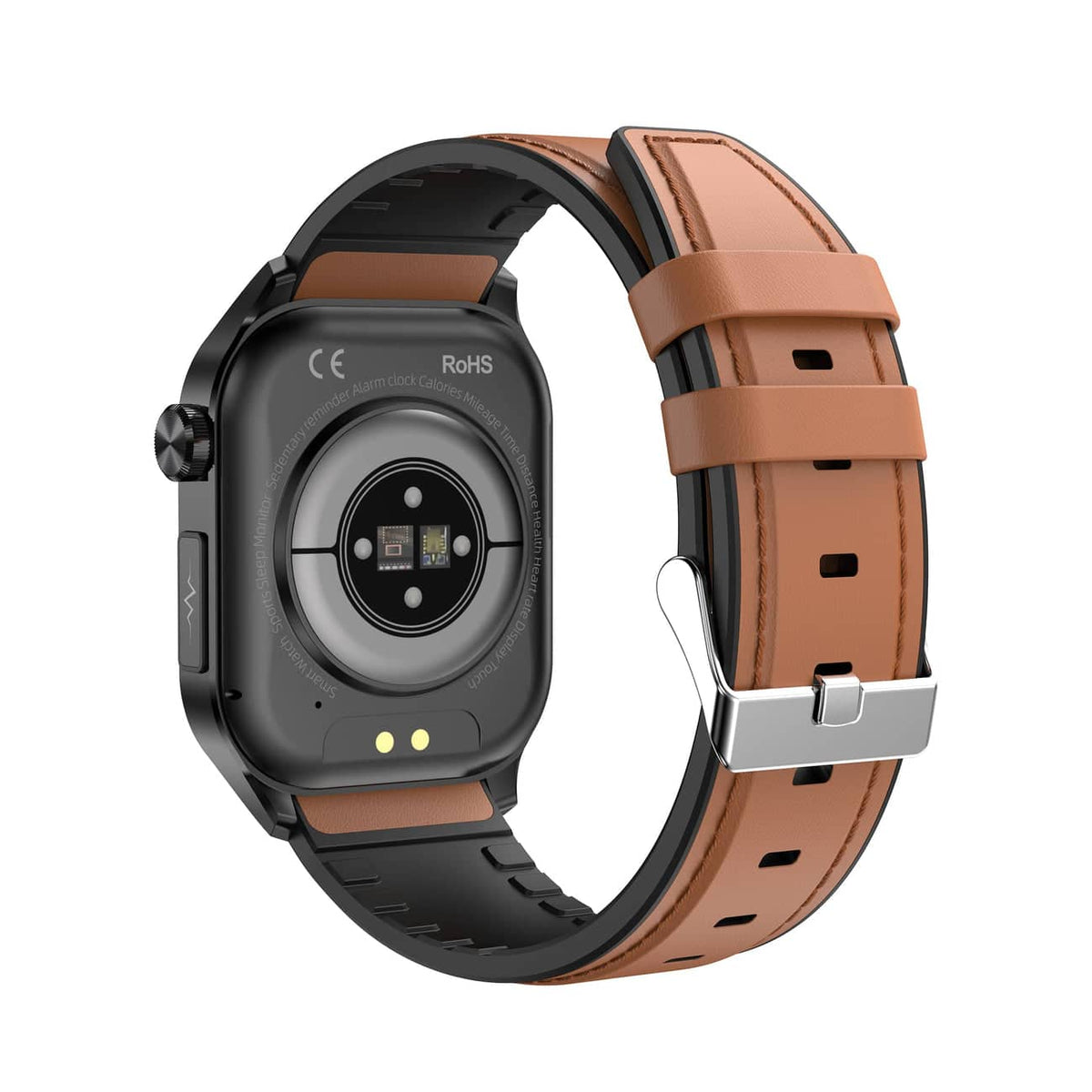 Compact Touchscreen Health Monitoring Smartwatch With ECG Blood Pressure Tracking