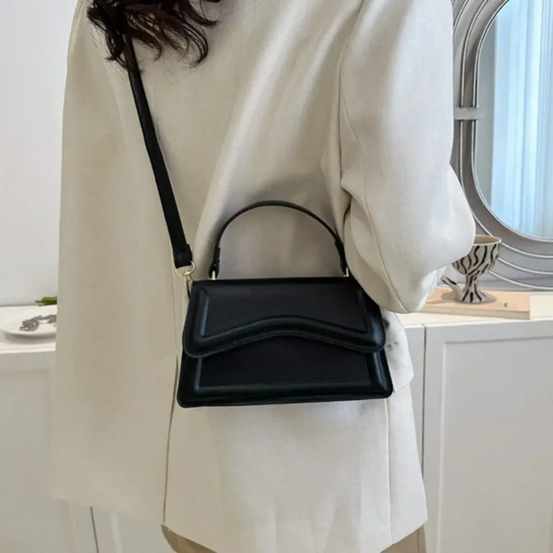 Spacious Premium Leather Padded Strap Ladies Shoulder Bag