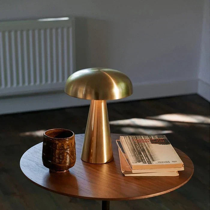 Mushroom Shaped Iron Acrylic Dimmable Cordless Table Lamp