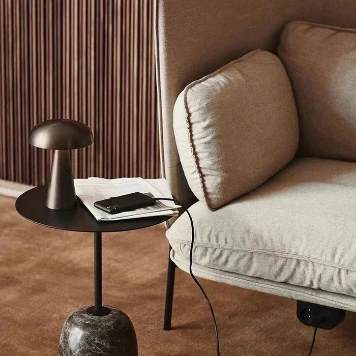 Mushroom Shaped Iron Acrylic Dimmable Cordless Table Lamp