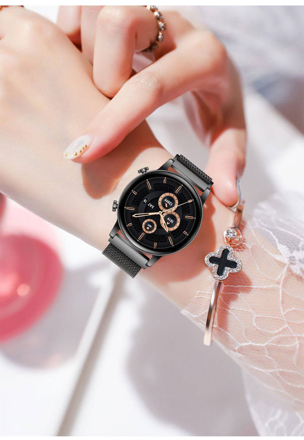 Water Resistant Touchscreen Health Tracking Smartwatch For Women