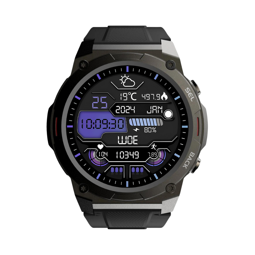 Rugged Aluminum Case Waterproof Amoled Fitness Tracker Smartwatch
