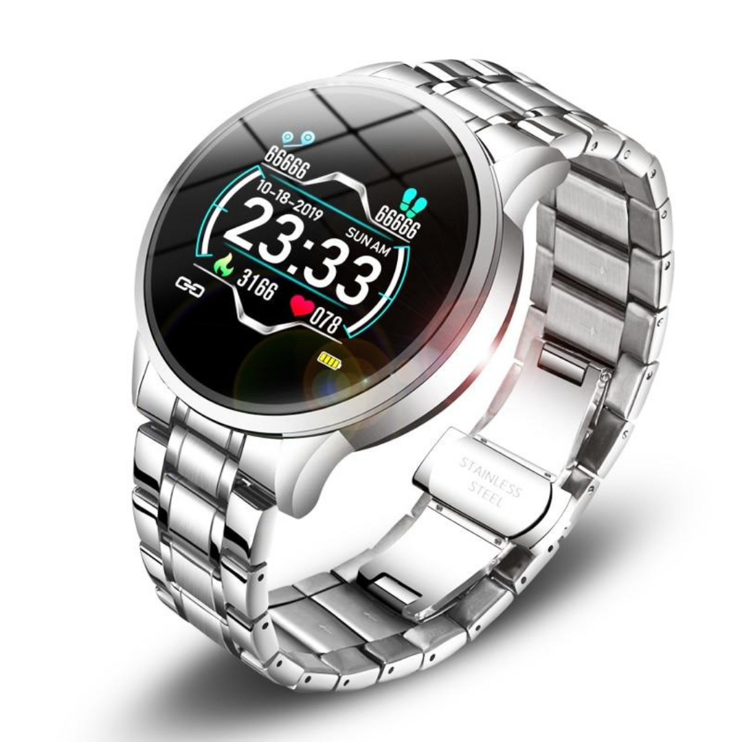 Classic Round Health Tracking Splash Resistant Bluetooth Smartwatch
