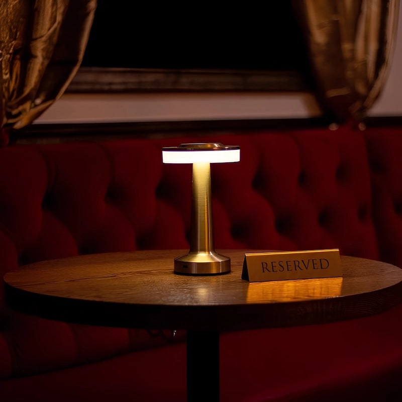 Sleek Portable Metal Dimmable Rechargeable Cordless Table Lamp