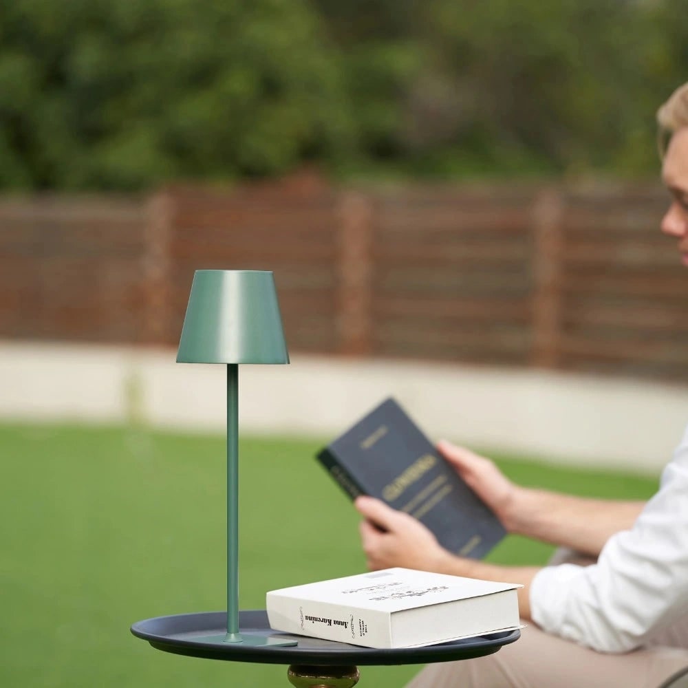 Slim Modern Metal Waterproof Cordless Rechargeable Touch Dimmable Table Lamp