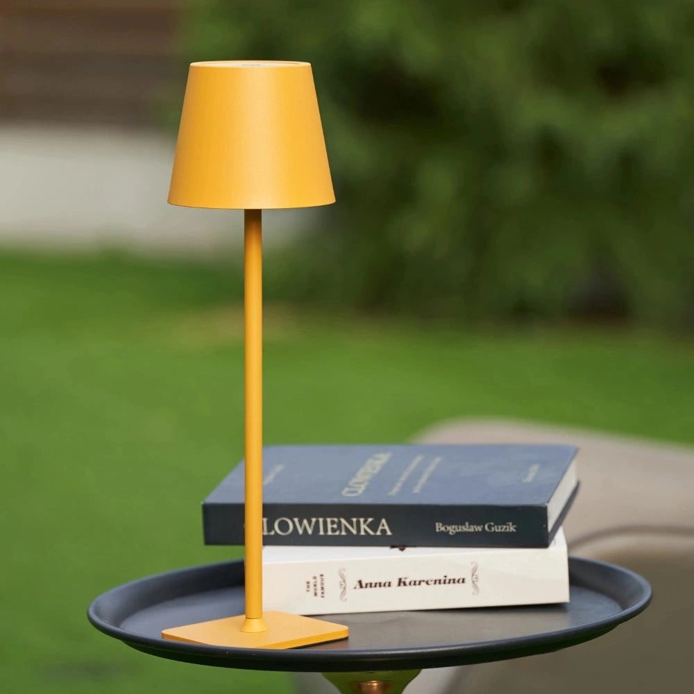 Slim Modern Metal Waterproof Cordless Rechargeable Touch Dimmable Table Lamp
