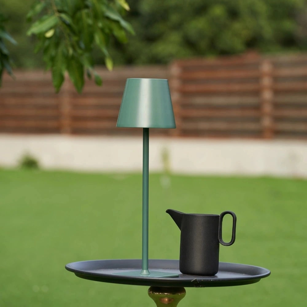 Slim Modern Metal Waterproof Cordless Rechargeable Touch Dimmable Table Lamp