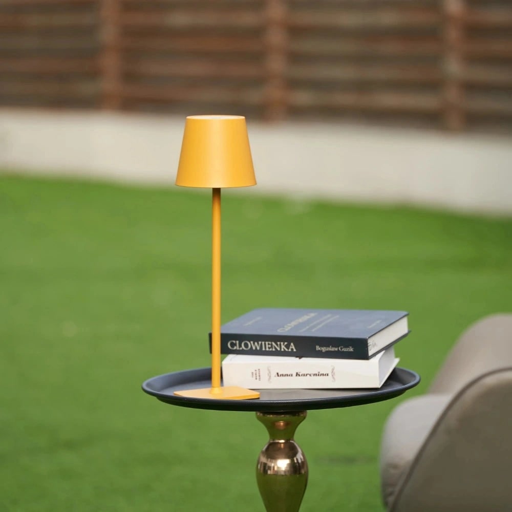 Slim Modern Metal Waterproof Cordless Rechargeable Touch Dimmable Table Lamp