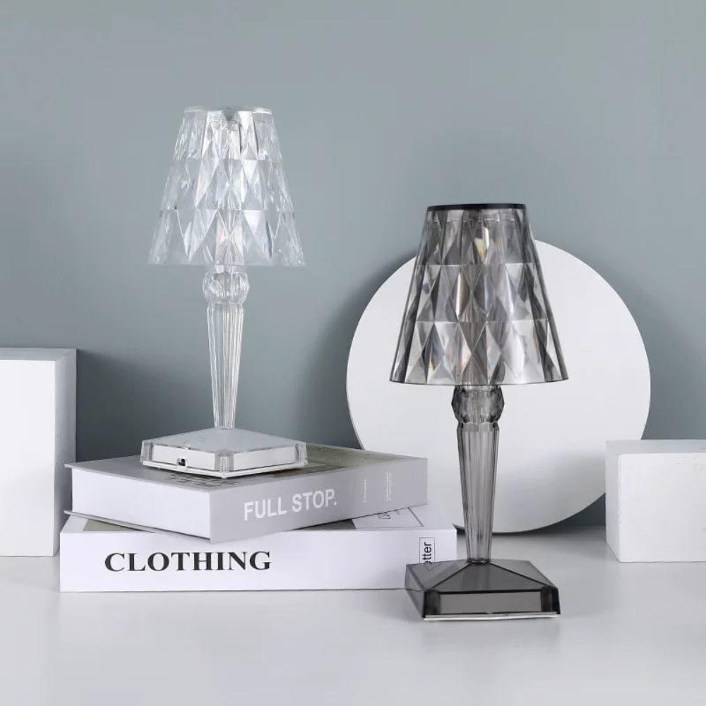 Sparkling Crystal Cordless Touch Dimmable Rechargeable Table Lamp