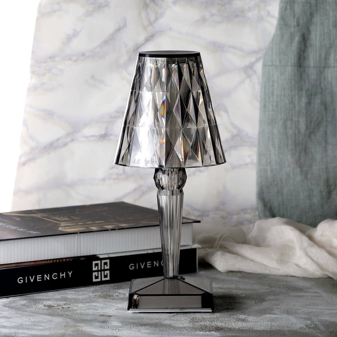 Sparkling Crystal Cordless Touch Dimmable Rechargeable Table Lamp