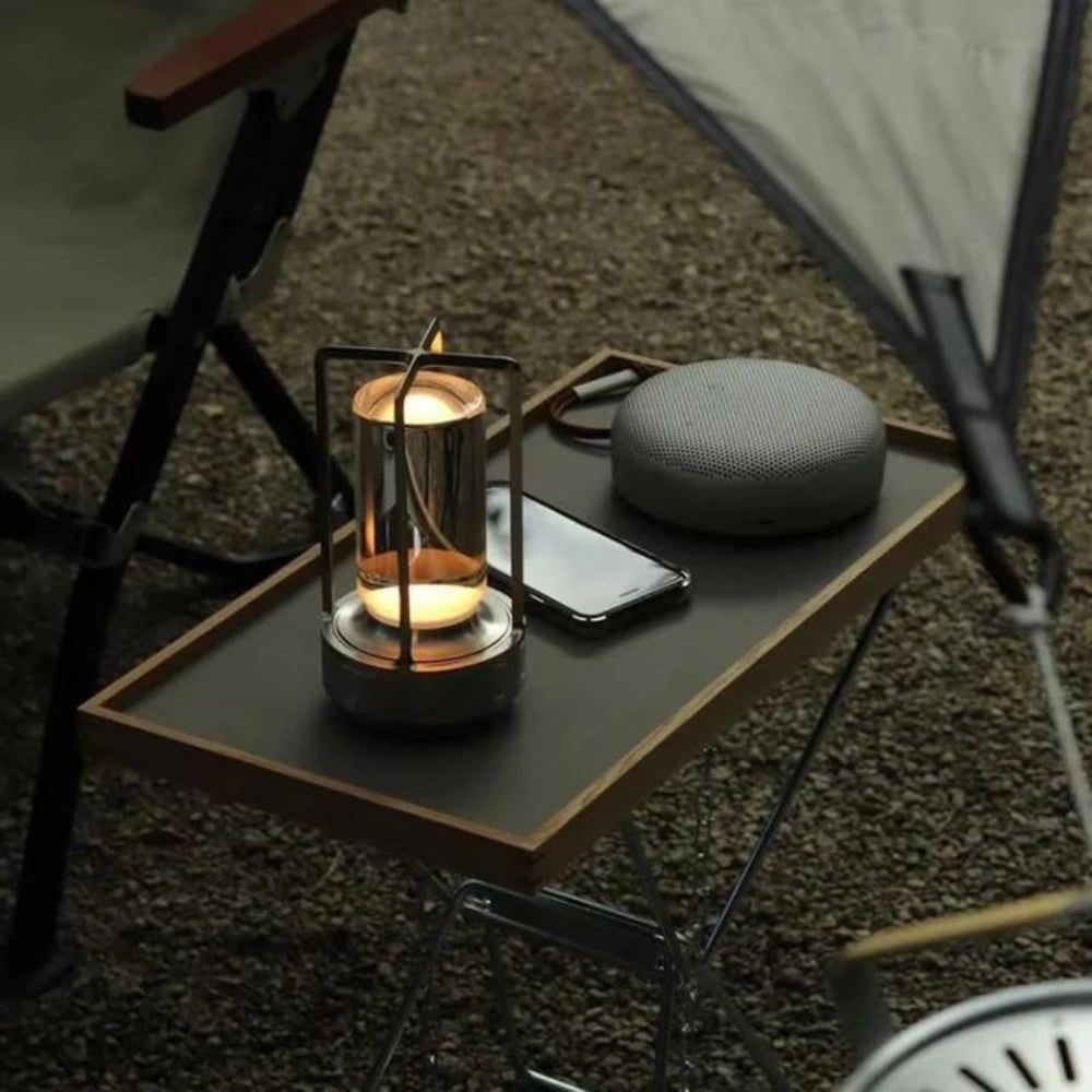 Minimalist Metal Cordless Rechargeable Indoor Outdoor Table Lamp
