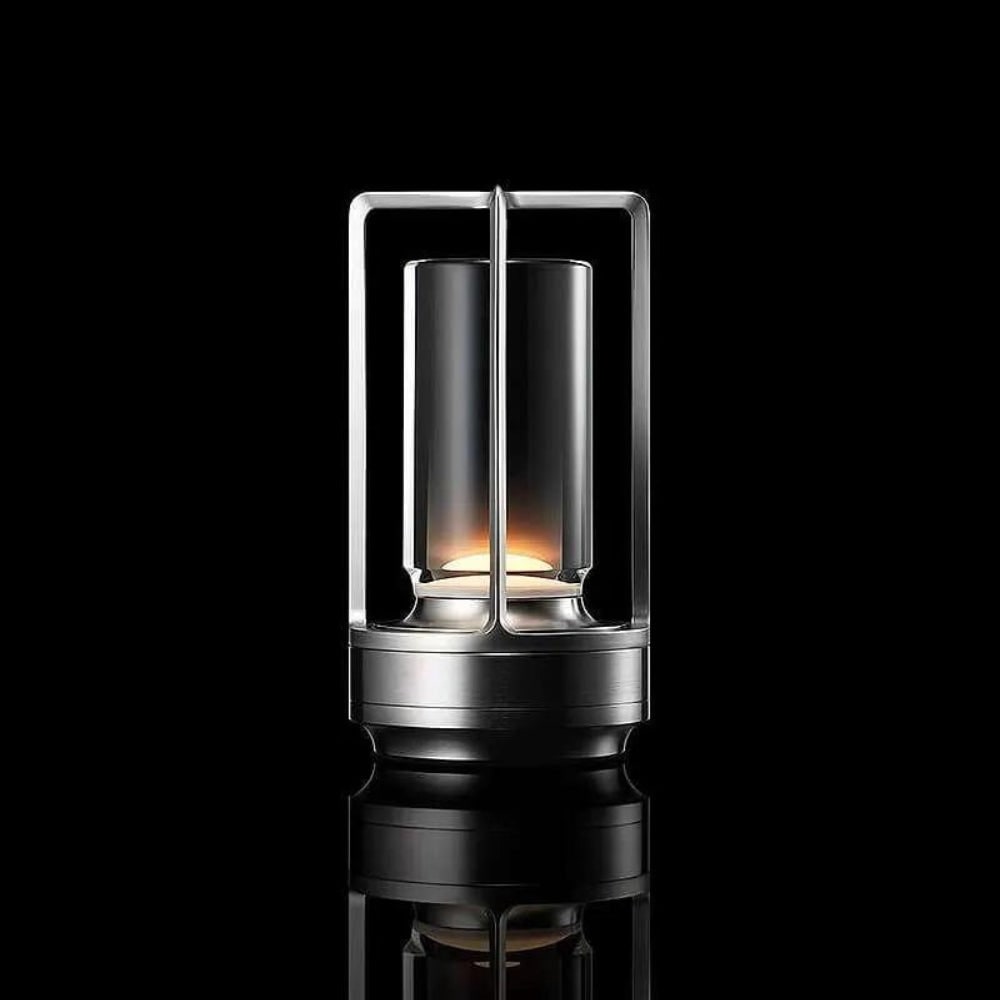 Minimalist Metal Cordless Rechargeable Indoor Outdoor Table Lamp