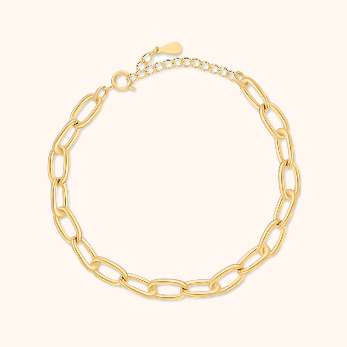 Refined Small Link Adjustable Silver Chain Bracelet