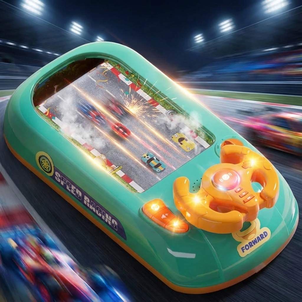 Screen Free Interactive Steering Wheel Racing Game Console Toy