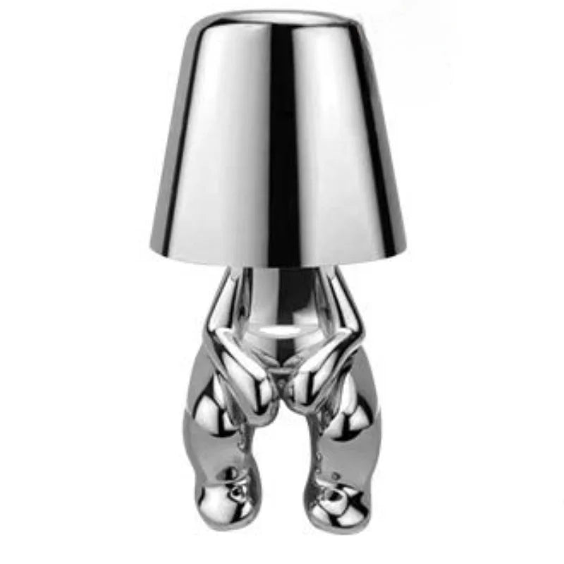 Sculptural Aluminum Resin Dimmable Rechargeable Cordless Ambient Table Lamp