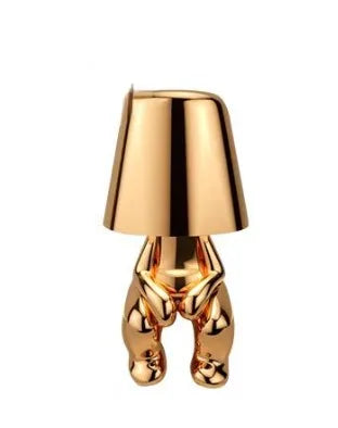 Sculptural Aluminum Resin Dimmable Rechargeable Cordless Ambient Table Lamp
