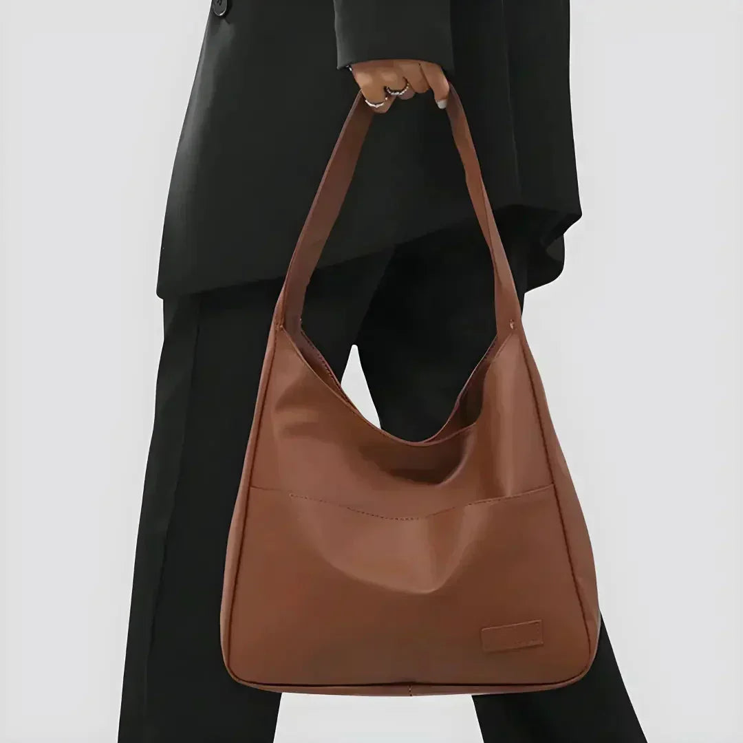 Minimalist Vegan Leather Adjustable Strap Women's Shoulder Bag