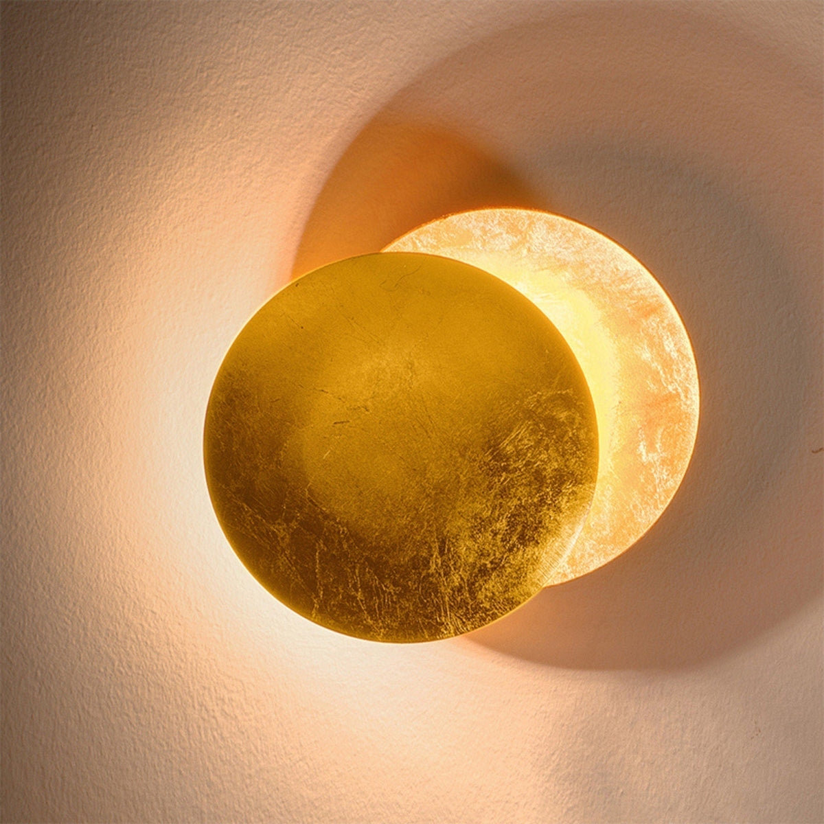 Minimalist Round Moon Eclipse Glow Wall Light