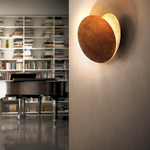 Minimalist Round Moon Eclipse Glow Wall Light
