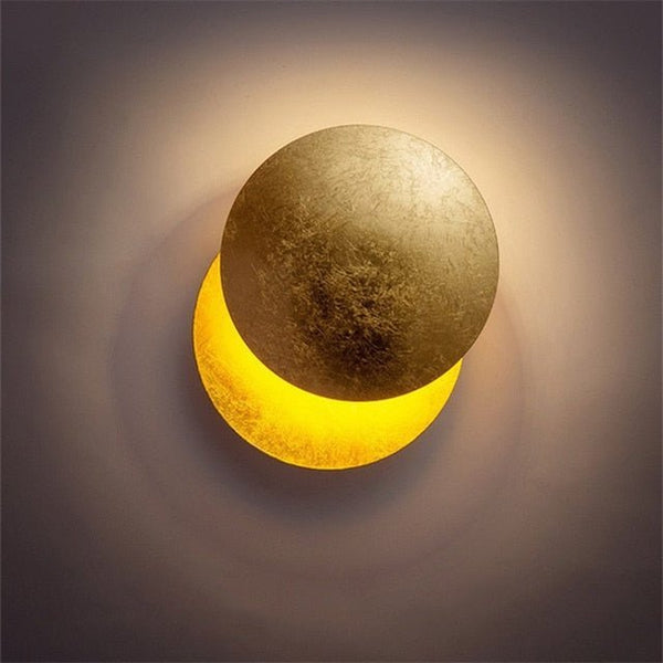 Minimalist Round Moon Eclipse Glow Wall Light