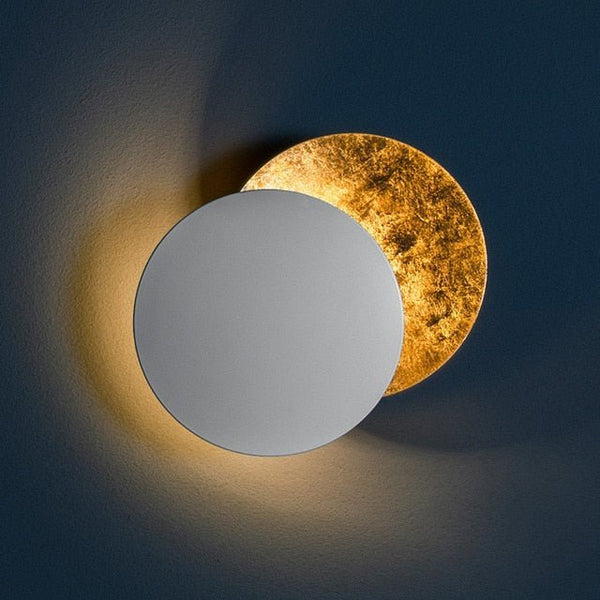 Minimalist Round Moon Eclipse Glow Wall Light