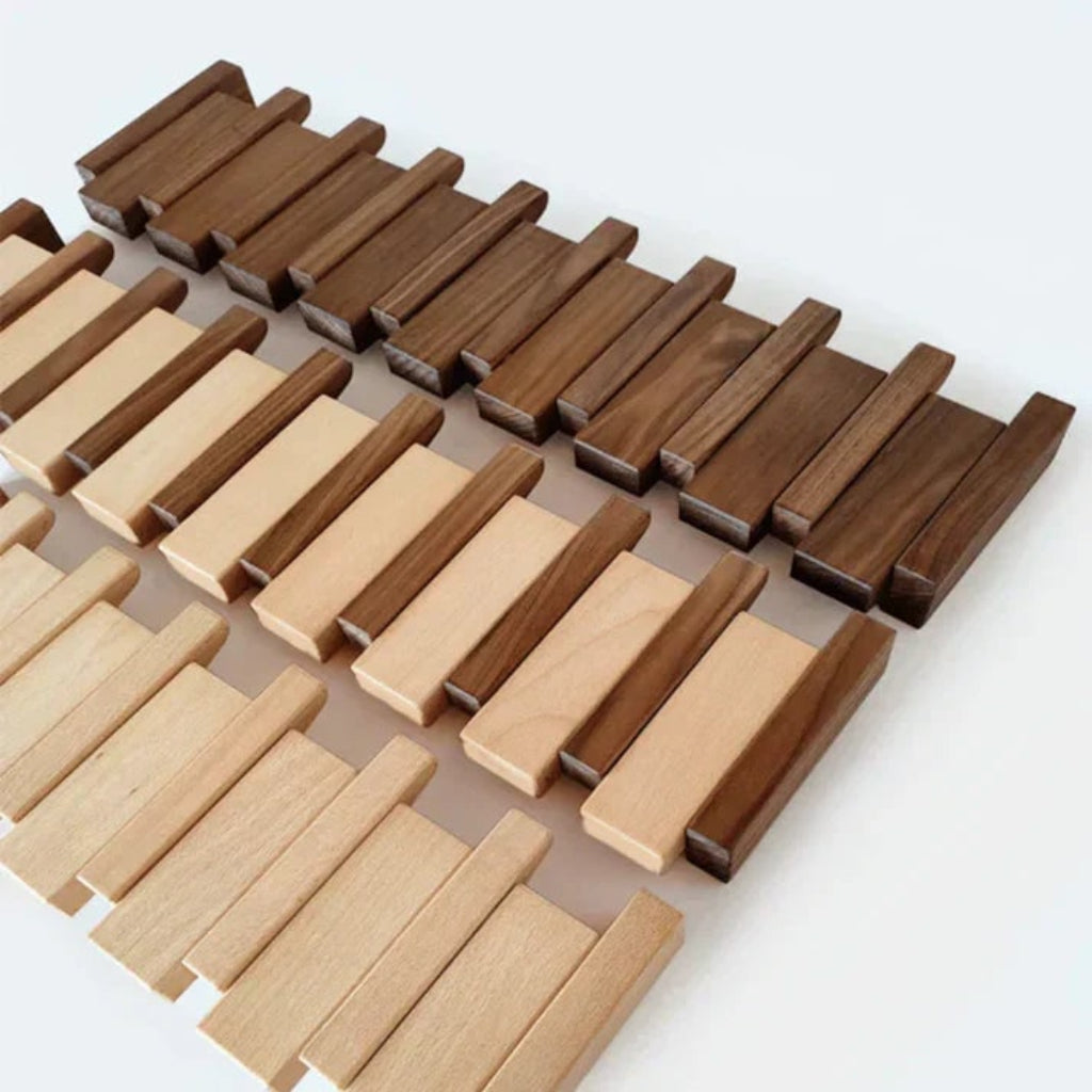 Piano Inspired Modern Wooden Wall Mounted Coat Rack