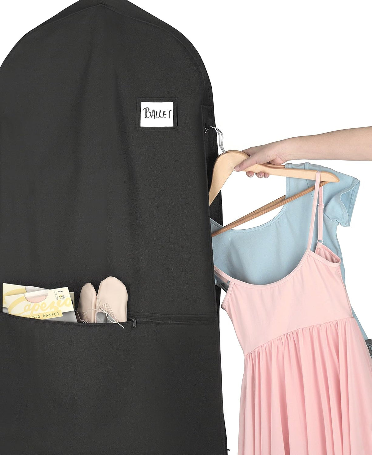 Water-Repellent Full-Length Zippered Travel Garment Bag With Accessory Pocket