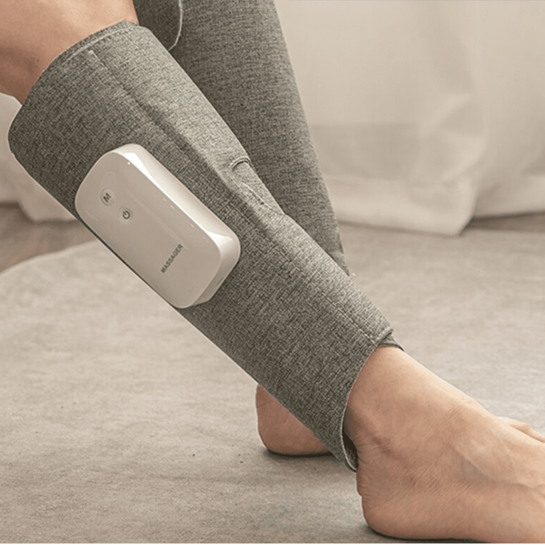 Portable Wireless Air Compression Heated Leg Massager With Adjustable Velcro