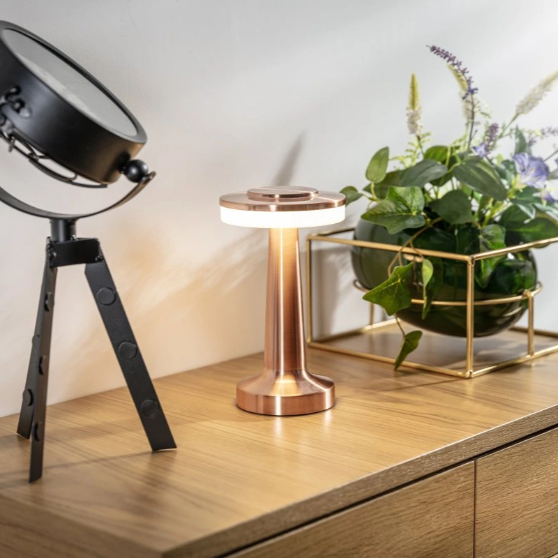 Retro Metal Wireless Rechargeable Dimmable Ambient Table Lamp