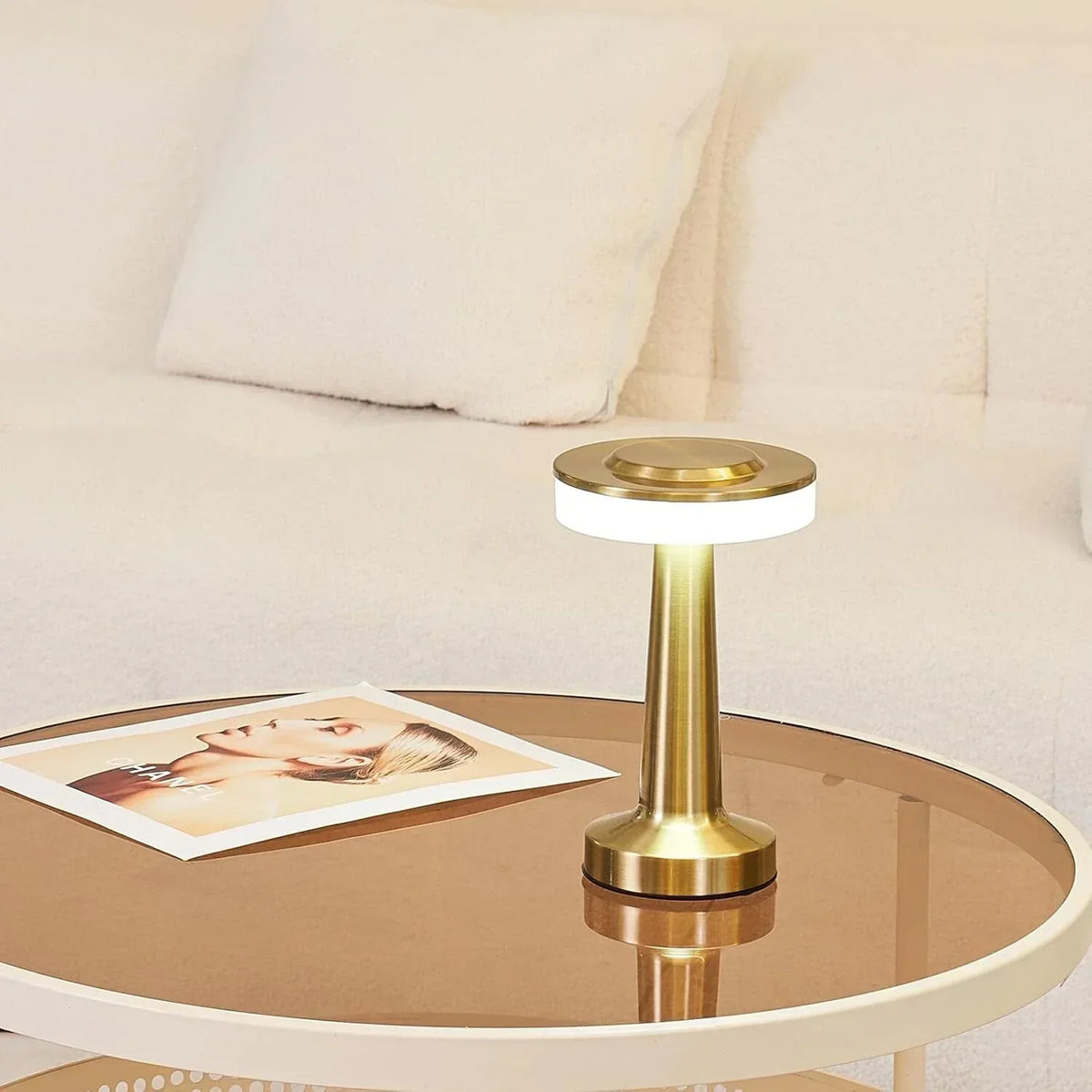 Retro Metal Wireless Rechargeable Dimmable Ambient Table Lamp