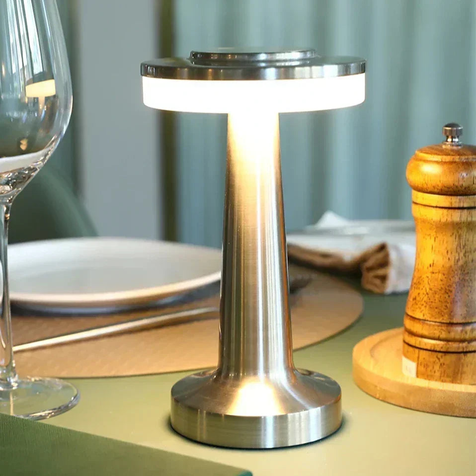 Retro Metal Wireless Rechargeable Dimmable Ambient Table Lamp